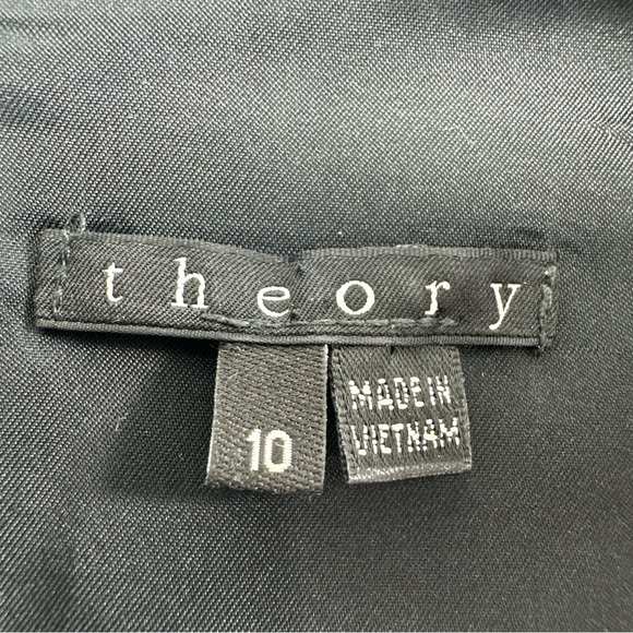 Theory Wool Blend Lined Dress Womens 10 Sleeveless A-line Pockets Gray - Picture 4 of 8